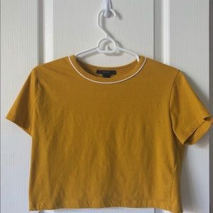 Mustard yellow Forever 21 crop top